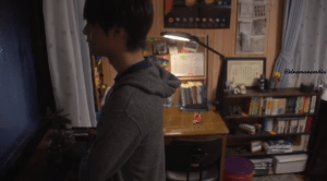 intense window staring